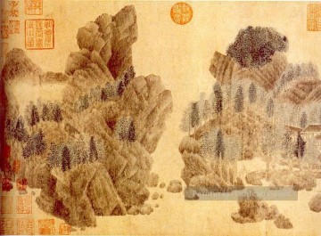 Qian Xuan habitation dans les montagnes de Jade flottant Peinture à l'huile